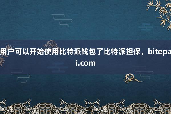 用户可以开始使用比特派钱包了比特派担保，bitepai.com