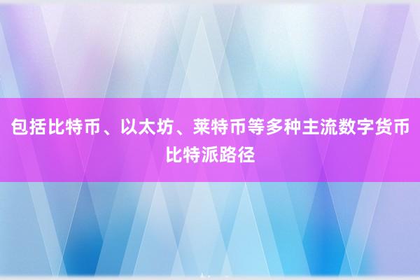 包括比特币、以太坊、莱特币等多种主流数字货币比特派路径