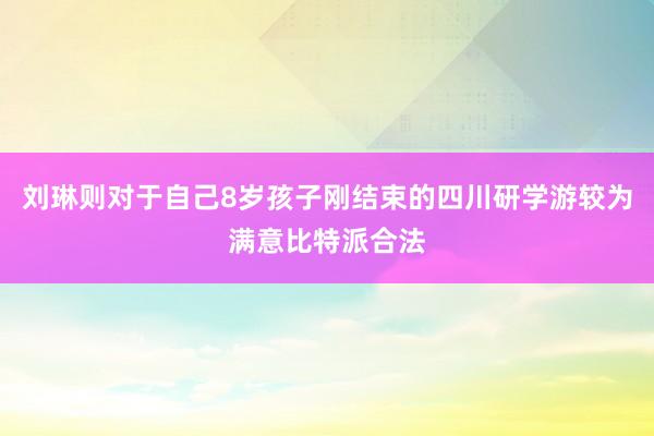 刘琳则对于自己8岁孩子刚结束的四川研学游较为满意比特派合法