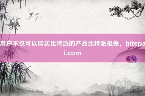 用户不仅可以购买比特派的产品比特派担保，bitepai.com