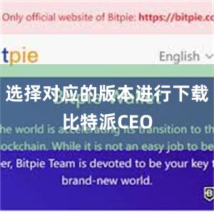 选择对应的版本进行下载比特派CEO