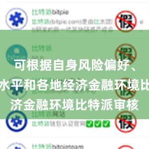 可根据自身风险偏好、风险管理水平和各地经济金融环境比特派审核