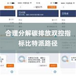 合理分解碳排放双控指标比特派路径