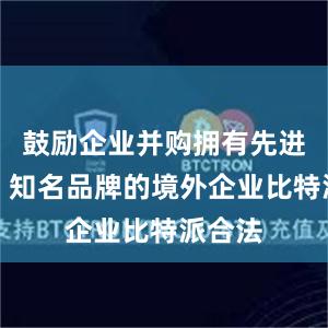 鼓励企业并购拥有先进技术、知名品牌的境外企业比特派合法