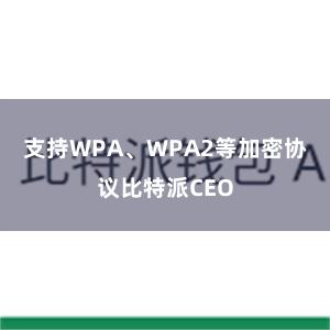 支持WPA、WPA2等加密协议比特派CEO